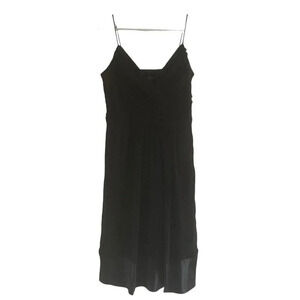 Dress Barn Womens Size 8 Cocktail Dress Black Ruched Spaghetti Straps